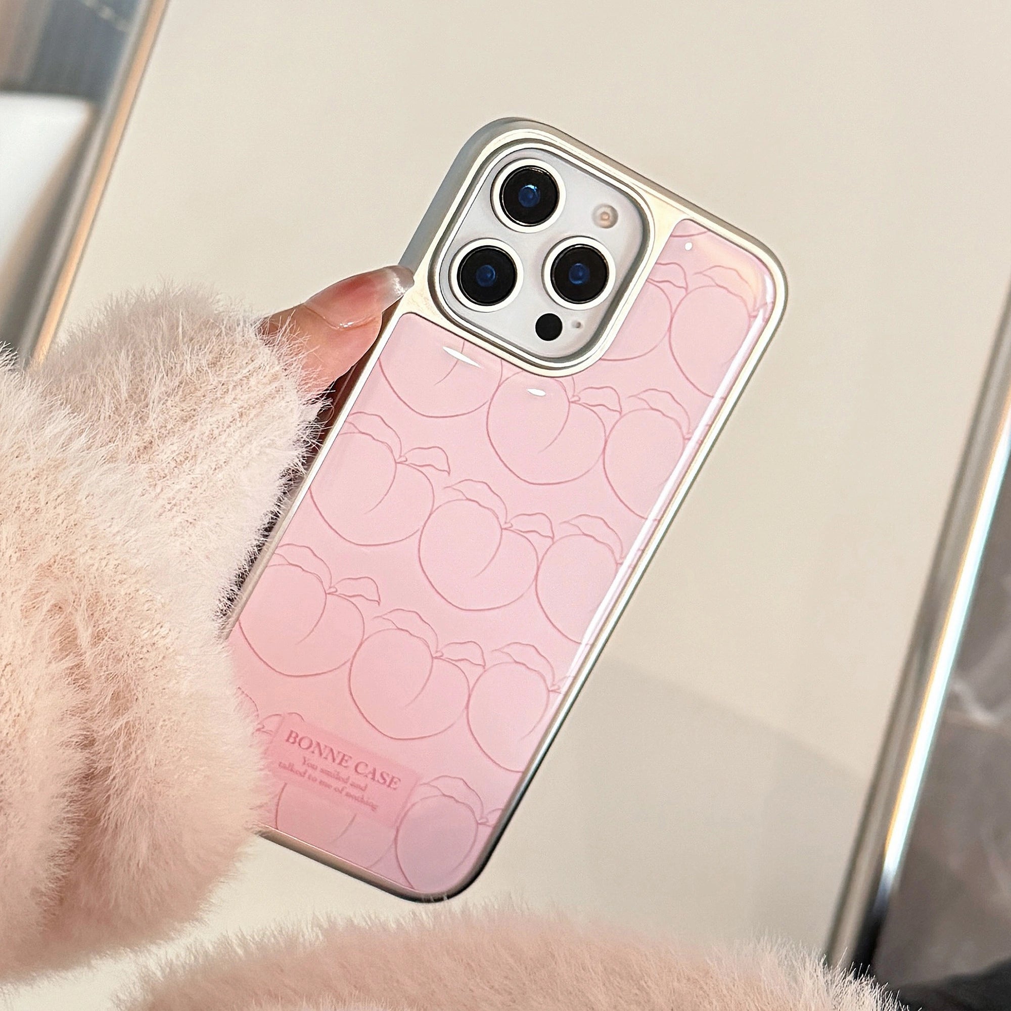 Line Art Peach - iPhone Case